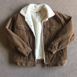 Pull & Bear Corduroy Shearling Jacket